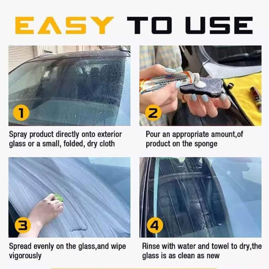 Car Glass Polish & Oil Film Remover