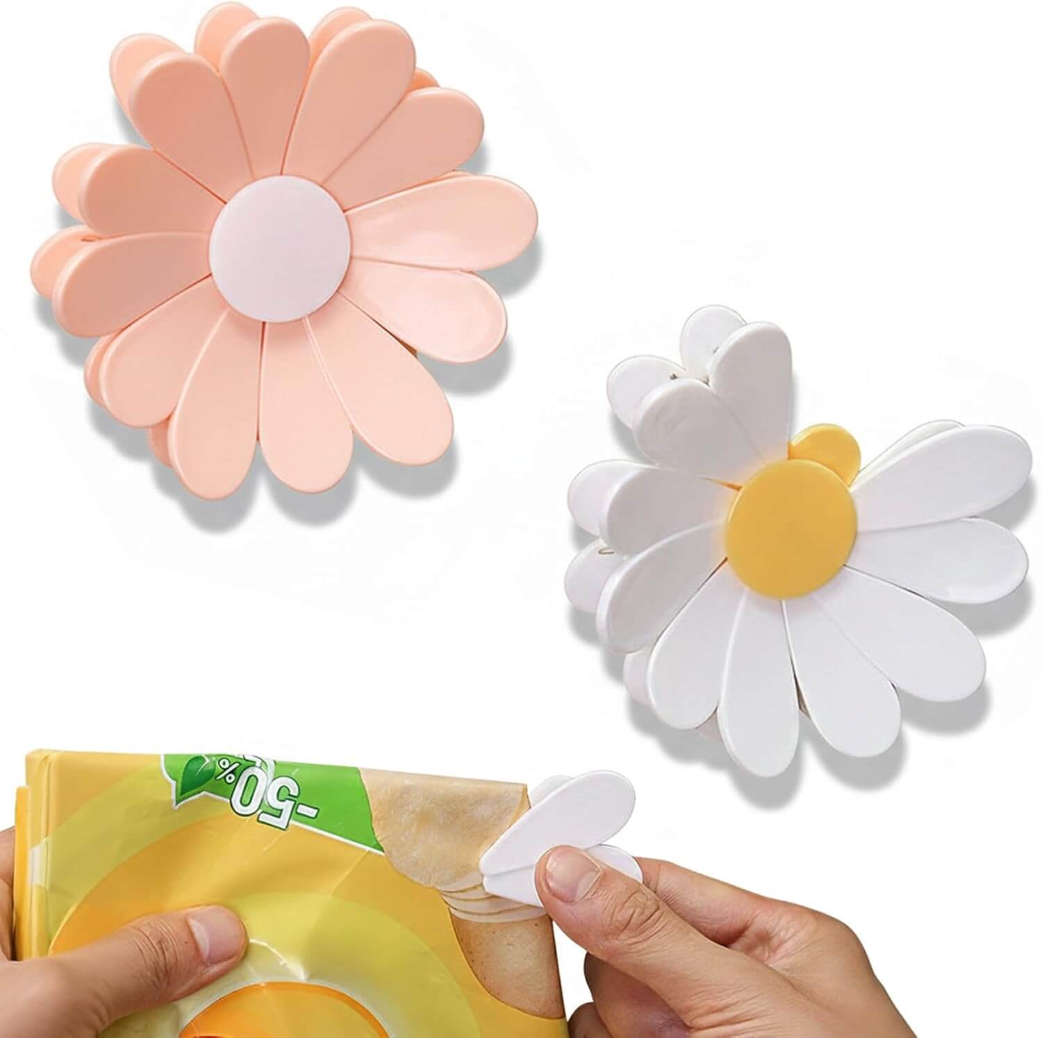 Cute Daisy Magnetic Bag Clips (2-Pack)