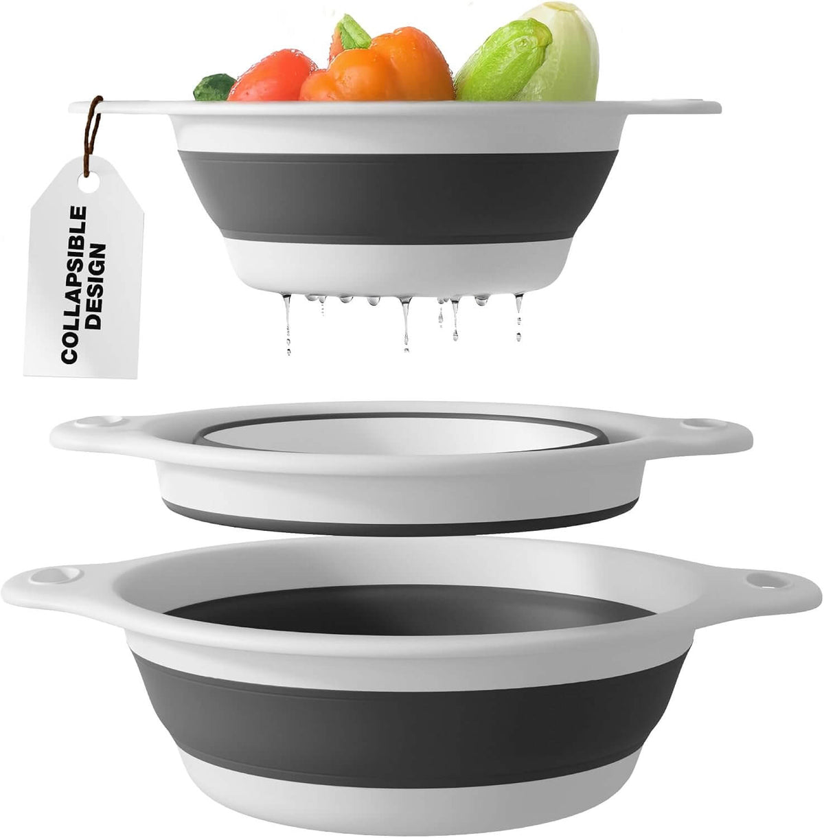 Collapsible Colander Set (3-Pack)