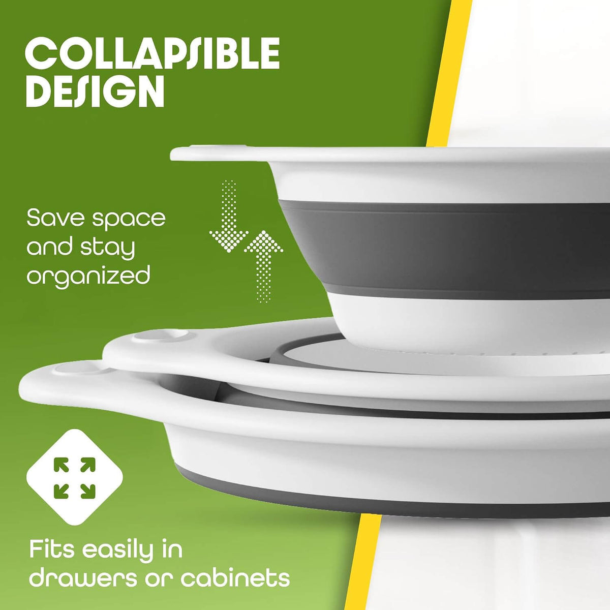 Collapsible Colander Set (3-Pack)