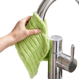 Reusable Microfiber Cleaning Towels Roll (20-Pack, Green)