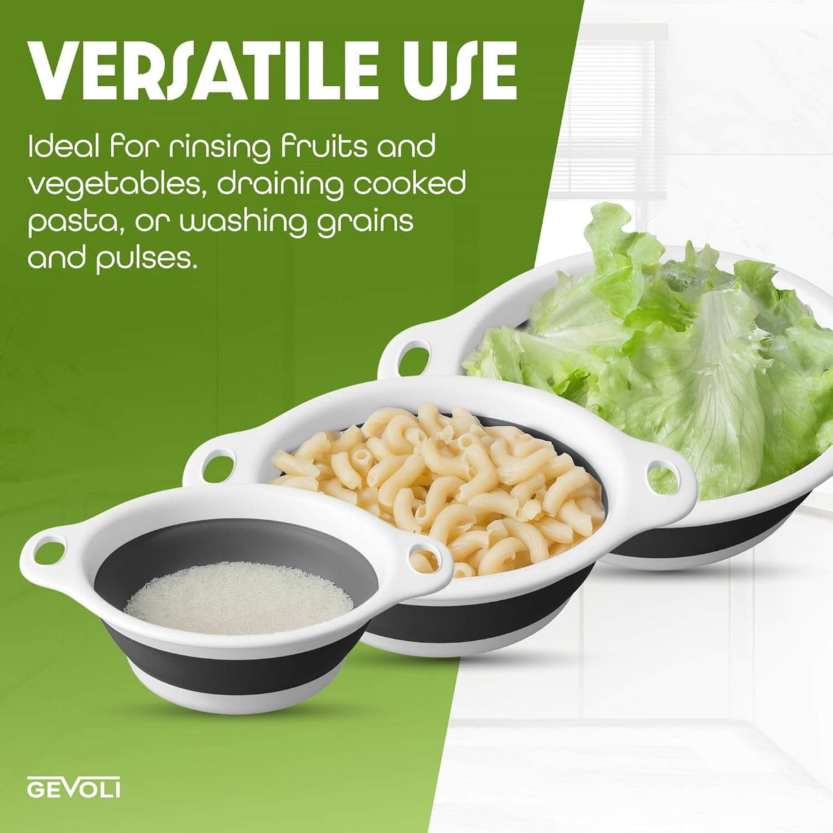 Collapsible Colander Set (3-Pack)