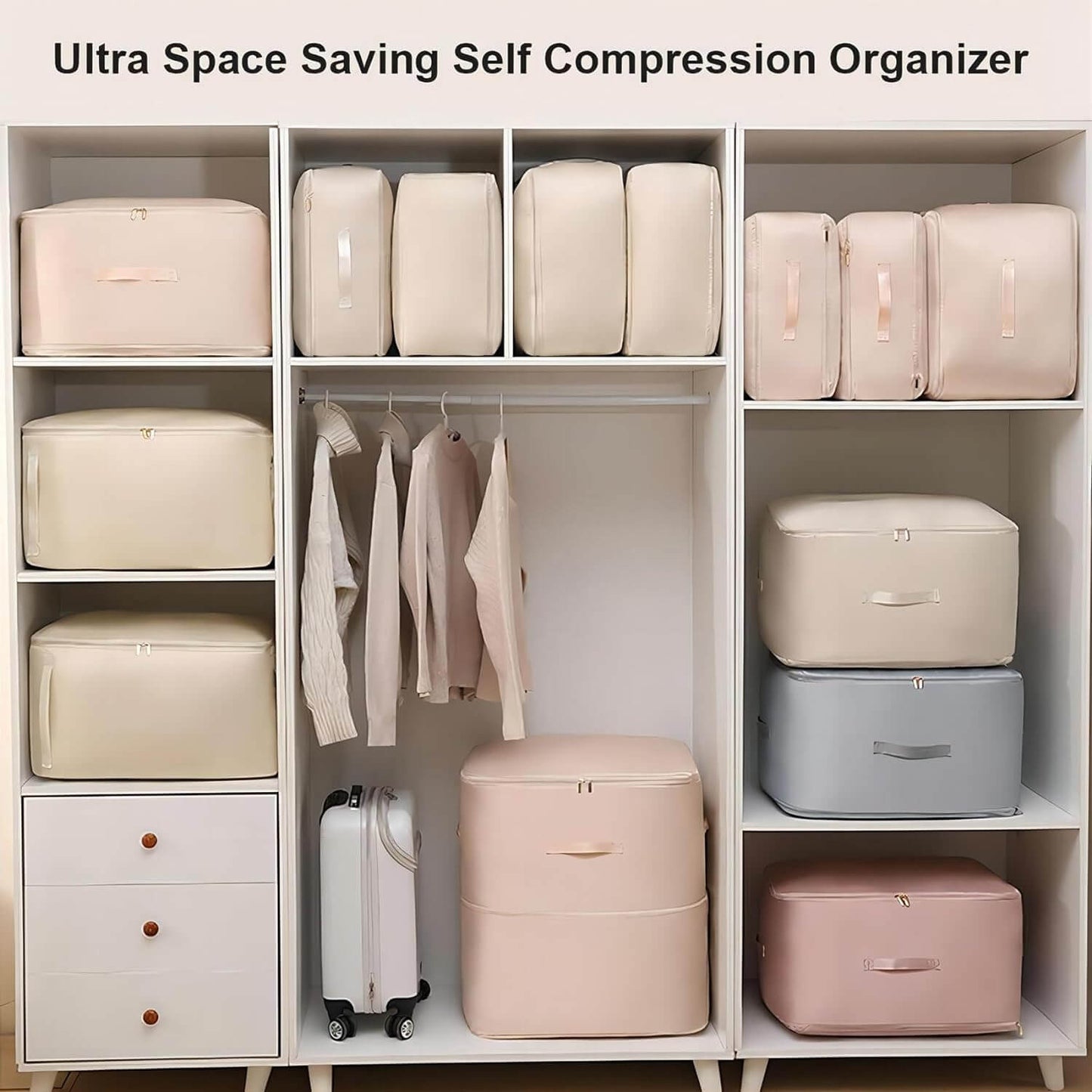 Ultra Space Saving Self Compression Organizer