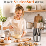 2-in-1 Stainless Steel Utensil Holder & Spoon Rest