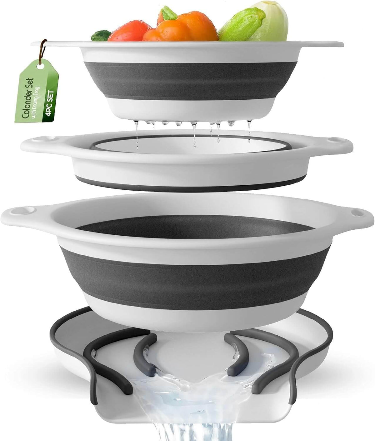 Collapsible Colander Set (3-Pack)