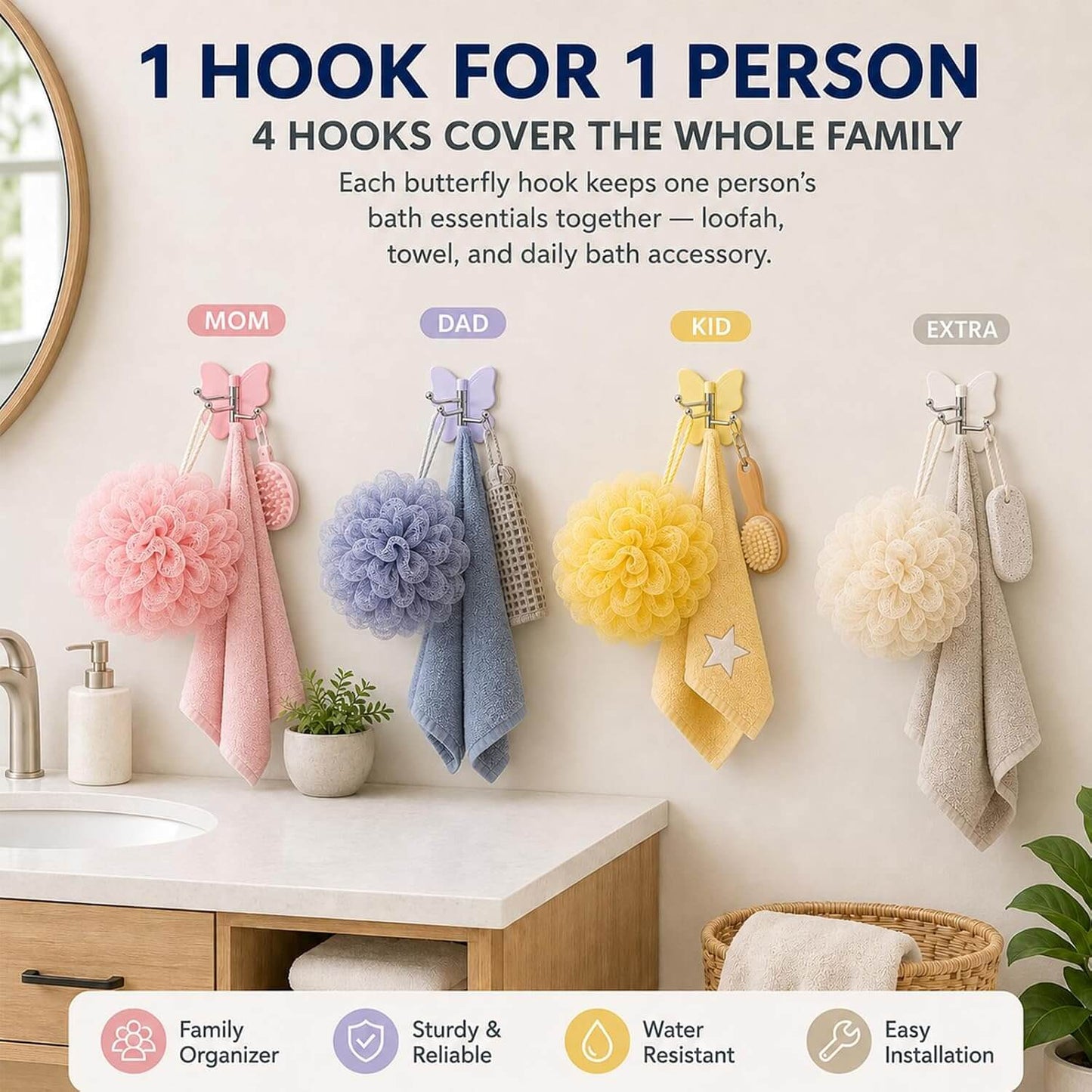Butterfly Swivel Hooks – 4 Pack