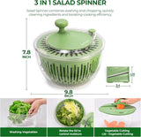 3-in-1 Salad Spinner, Vegetable Washer & Chopper