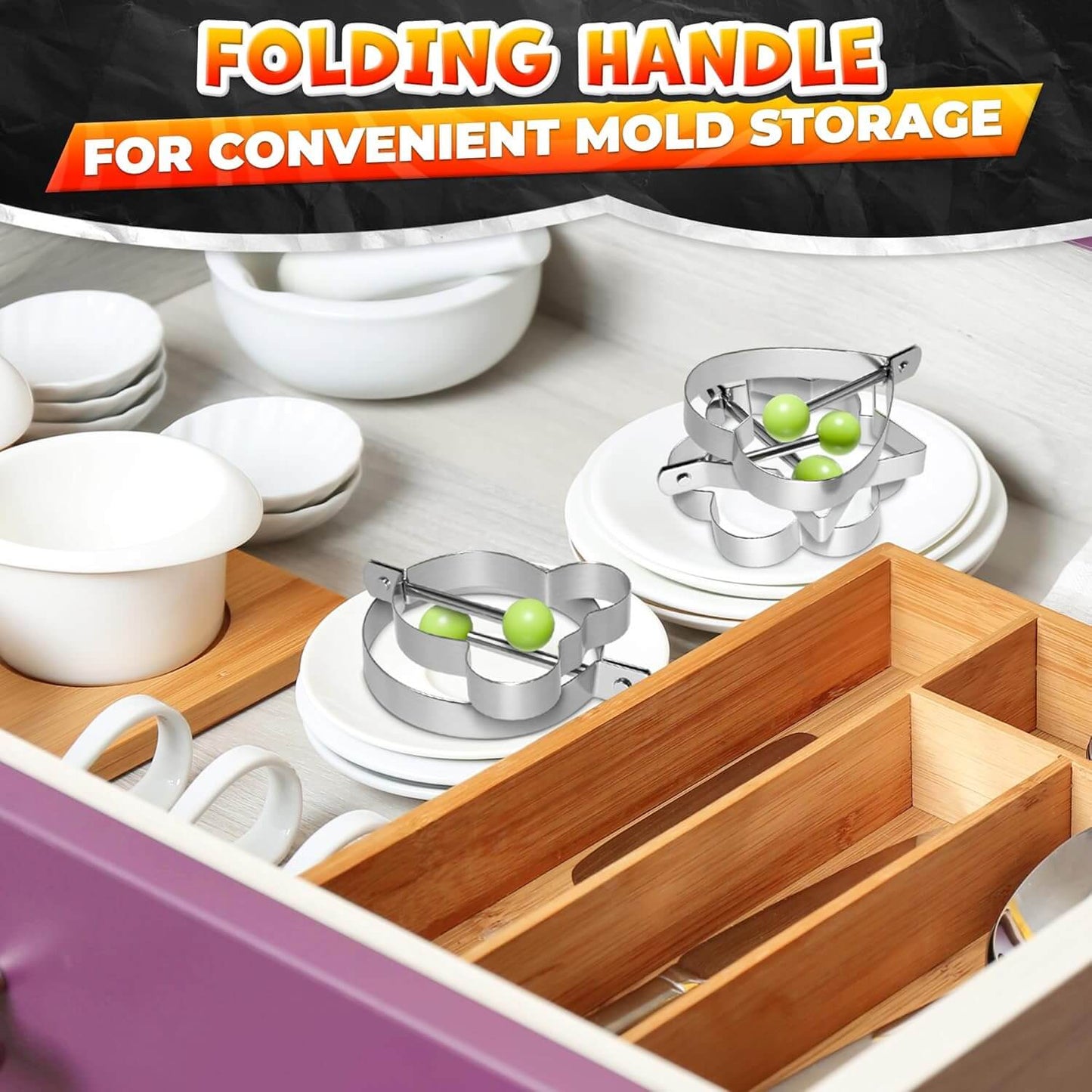 5PCS Fried Egg Ring Mold Set