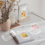 20PCS Transparent Floral Bookmarks