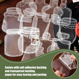 20PCS Transparent Floral Bookmarks