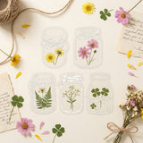 20PCS Transparent Floral Bookmarks